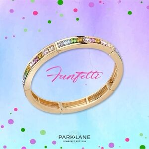 Park Lane Gold Bracelet with Multicolor Baguette Stones